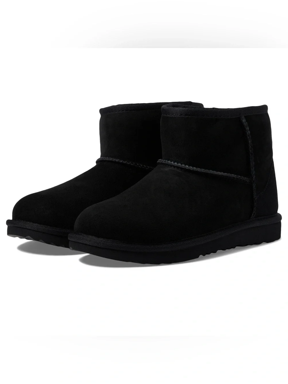 UGG Kids Classic Mini II Shearling Style Boots in Black Size 5